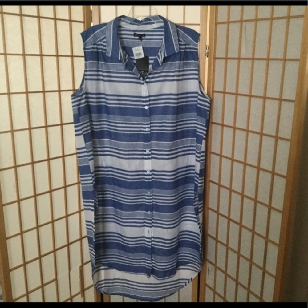 Summer Stripped High Low Dress NWT
